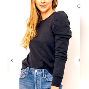 Leallo Puff Sleeve Sweatshirt size L